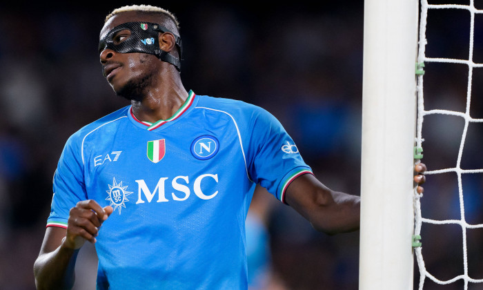 SSC Napoli v Real Madrid CF - UEFA Champions League Victor Osimhen of SSC Napoli looks dejected during the Champions Lea