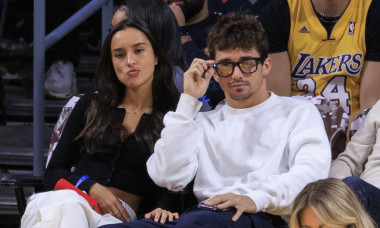 Charles Leclerc at Lakers vs. Trail Blazers game