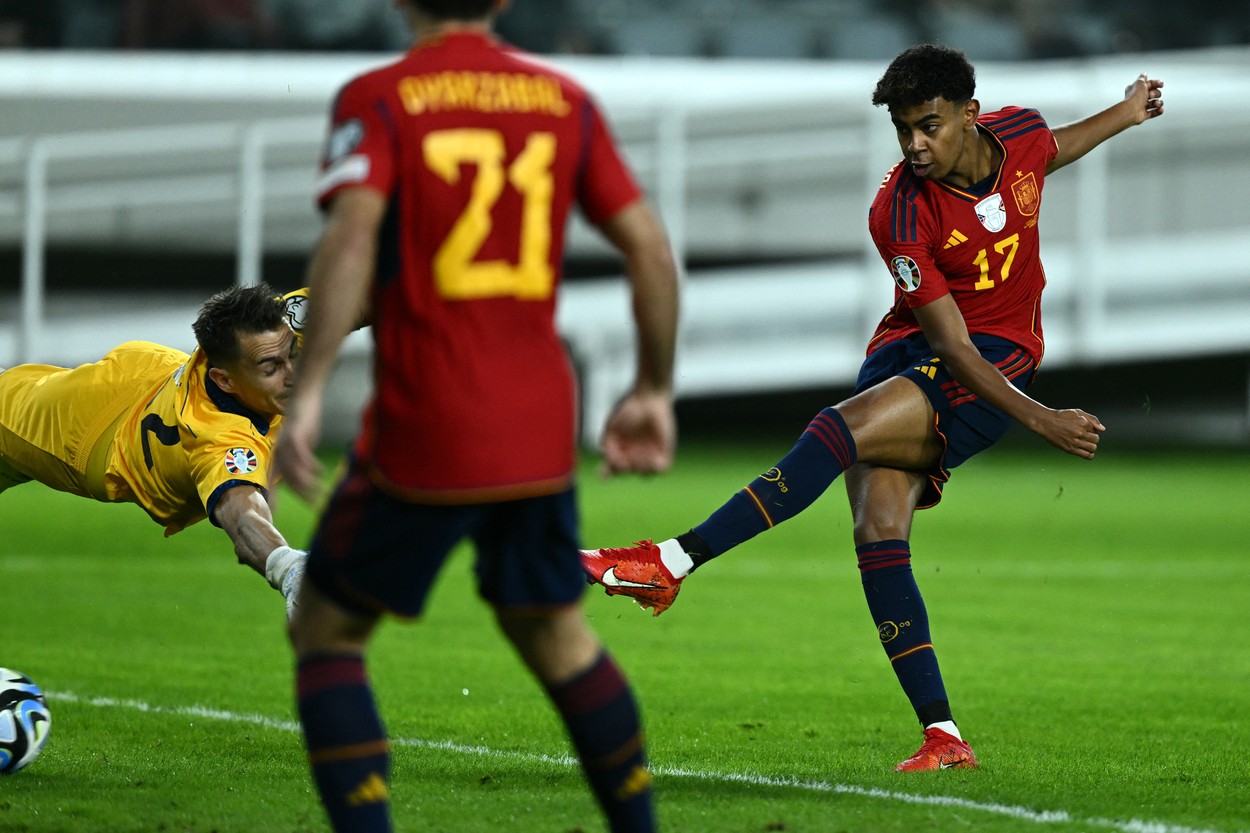Lamine Yamal a înscris un gol superb în preliminariile pentru EURO 2024! ”Perla” Barcelonei are două goluri în trei apariții