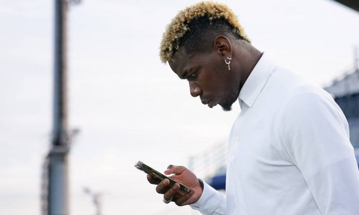 Empoli FC v SS Juventus FC - Serie A TIM Paul Pogba of Juventus FC looks on the phone during the Serie A Tim match betwe