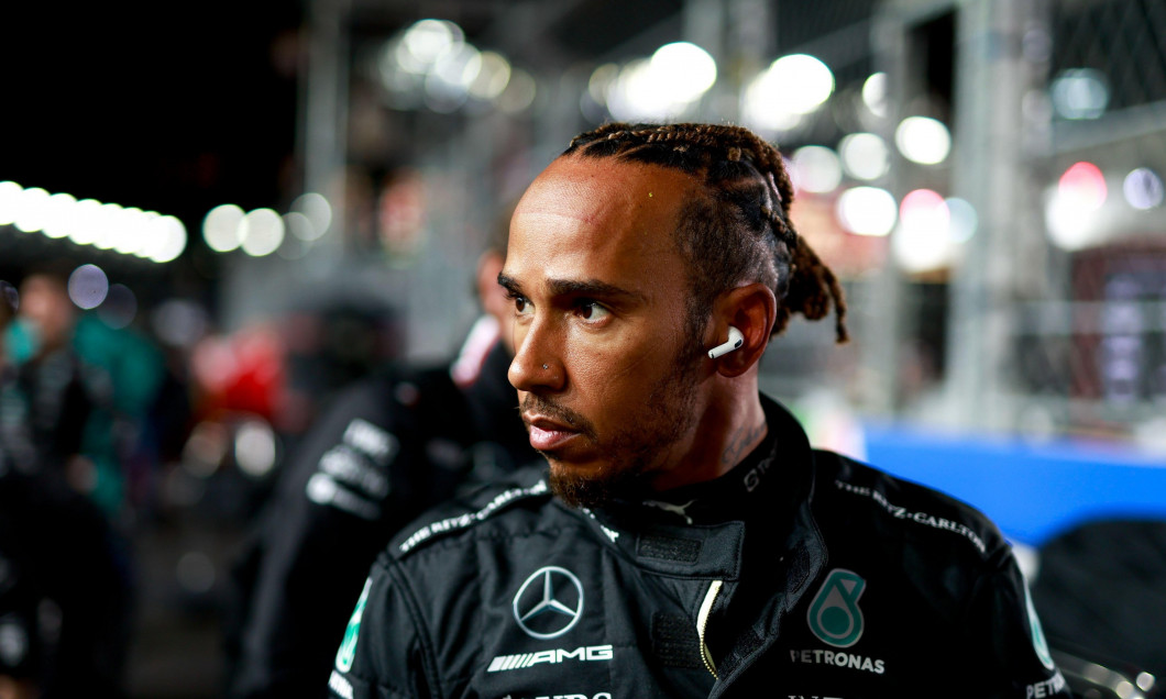 HAMILTON Lewis (gbr), Mercedes AMG F1 Team W14, portrait starting grid during the 2023 Formula 1 Heineken Silver Las Vegas Grand Prix, 21th round of the 2023 Formula One World Championship from November 17 to 19, 2023 on the Las Vegas Strip Circuit, in La