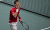 Davis Cup Final - Serbia v Great Britain Quarter-Final MALAGA, SPAIN - NOVEMBER 23: Novak Djokovic of Serbia reacts duri