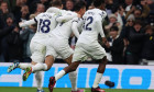 Tottenham Hotspur v Aston Villa, London, UK - 26 Nov 2023 Goal celebrations for Giovani Lo Celso of Tottenham Hotspur du