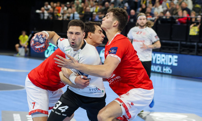 KUKIC Lazar (Bucarest) HANDBALL : Coupe EHF : Chambery vs Bucarest - 10/24/2023 LaurentTheophile/Panoramic PUBLICATIONxN