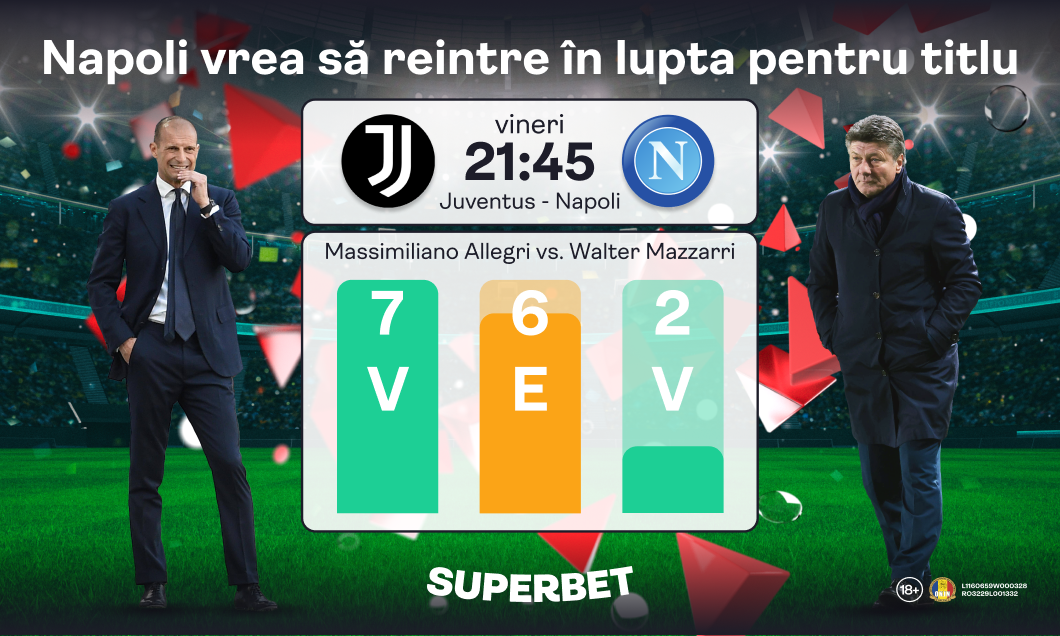 (P) Etapa din Serie A începe cu un derby! Super Cotele pentru Juventus – Napoli