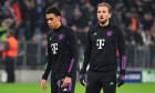 Munich, Germany. 08th Nov, 2023. Soccer: Champions League, Bayern Munich - Galatasaray Istanbul, Group stage, Group A, Matchday 4, Allianz Arena. Munich players Jamal Musiala (l) and Harry Kane warming up. Credit: Sven Hoppe/dpa/Alamy Live News