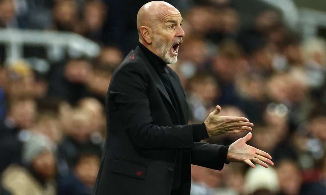 UEFA Champions League Newcastle United v AC Milan Stefano Pioli manager of AC Milan reacts during the UEFA Champions Lea