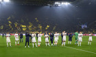 Pariser Mannschaft bei den Fans, Borussia Dortmund vs. Paris Saint-Germain, Fussball, Champions League, Gruppenphase, 13