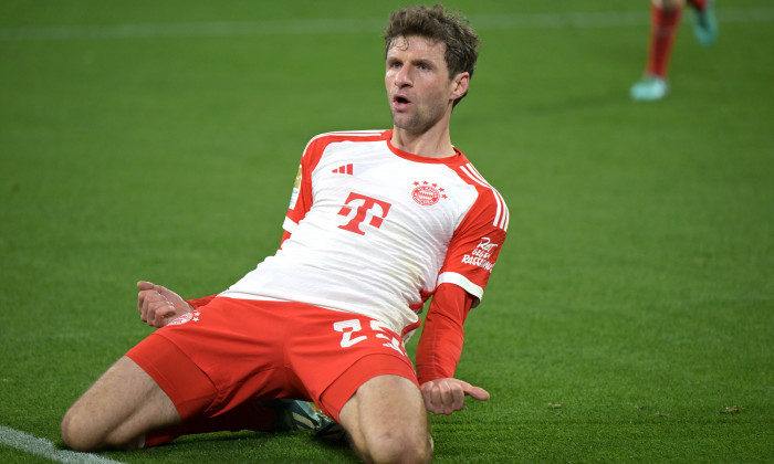 Thomas MUELLER (MÜLLER,Bayern Muenchen), Jubel,Freude,Begeisterung, Aktion,Einzelaktion,Einzelbild,Freisteller, Ganzkoer