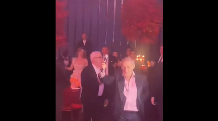 Gigi Becali, la petrecerea de cununie civilă a lui Ianis Hagi / Foto: Captură TikTok@geo.filip