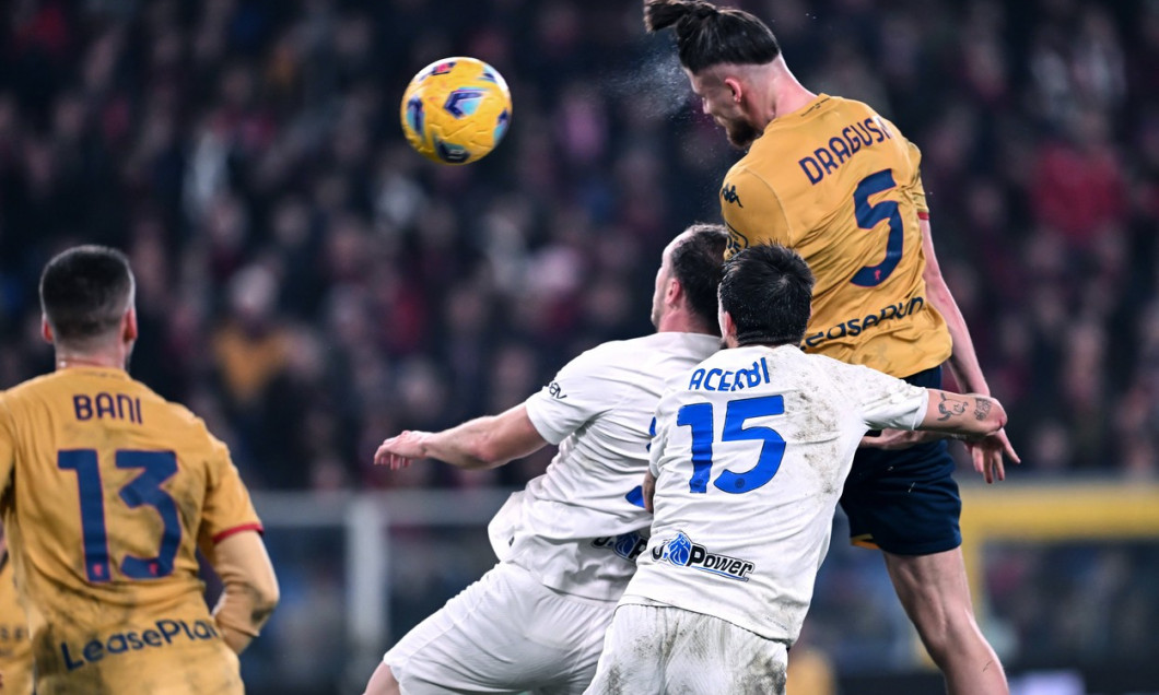 Cm Genova 29/12/2023 - campionato di calcio serie A / Genoa-Inter / foto Cristiano Mazzi/Image nella foto: gol Radu Drag