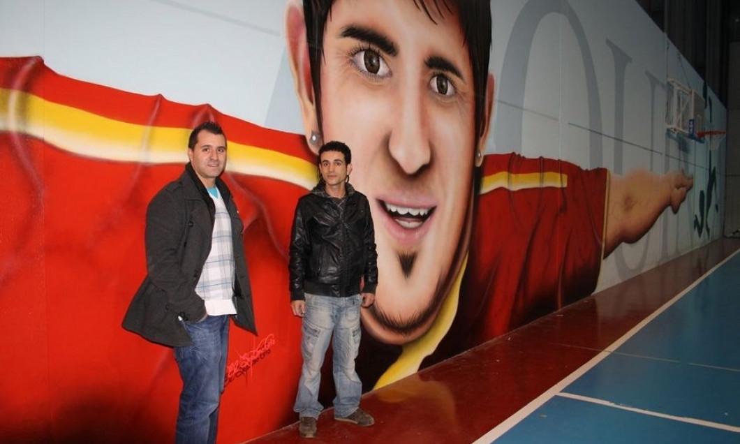 grafitti david villa