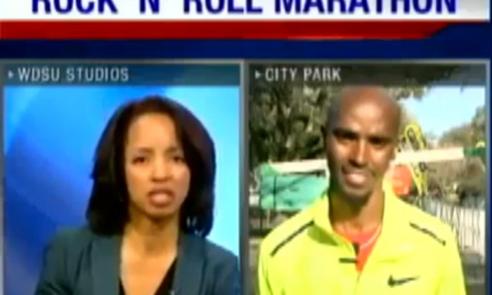 mo farah intrebat la tv daca alearga