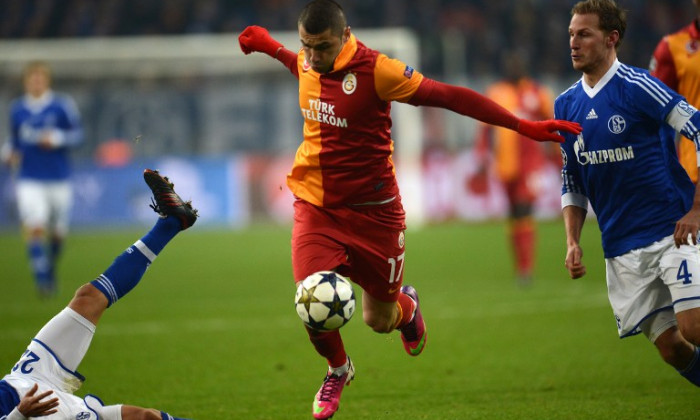 burak yilmaz in meciul schalke-galatasaray 2-3 liga campionilor