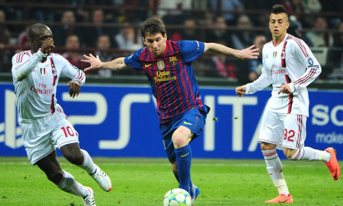 messi el shaarawy ac milan barcelona camp nou