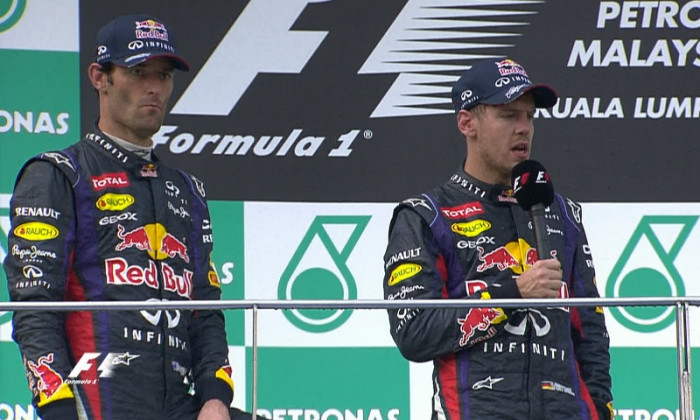webber vettel podium
