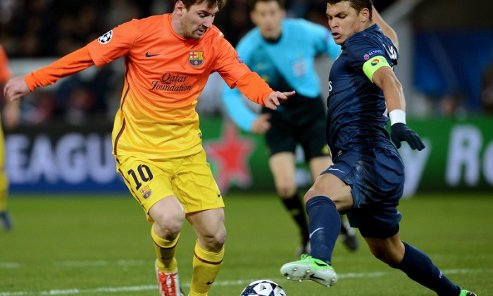 thiago silva leo messi UCL