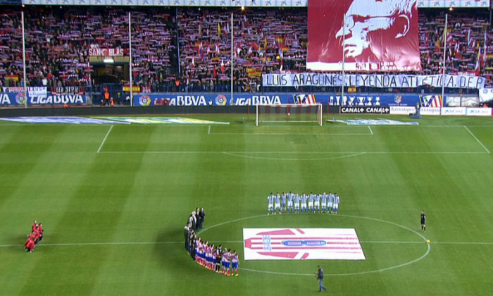 omagiu Luis Aragones la Atletico - real sociedad