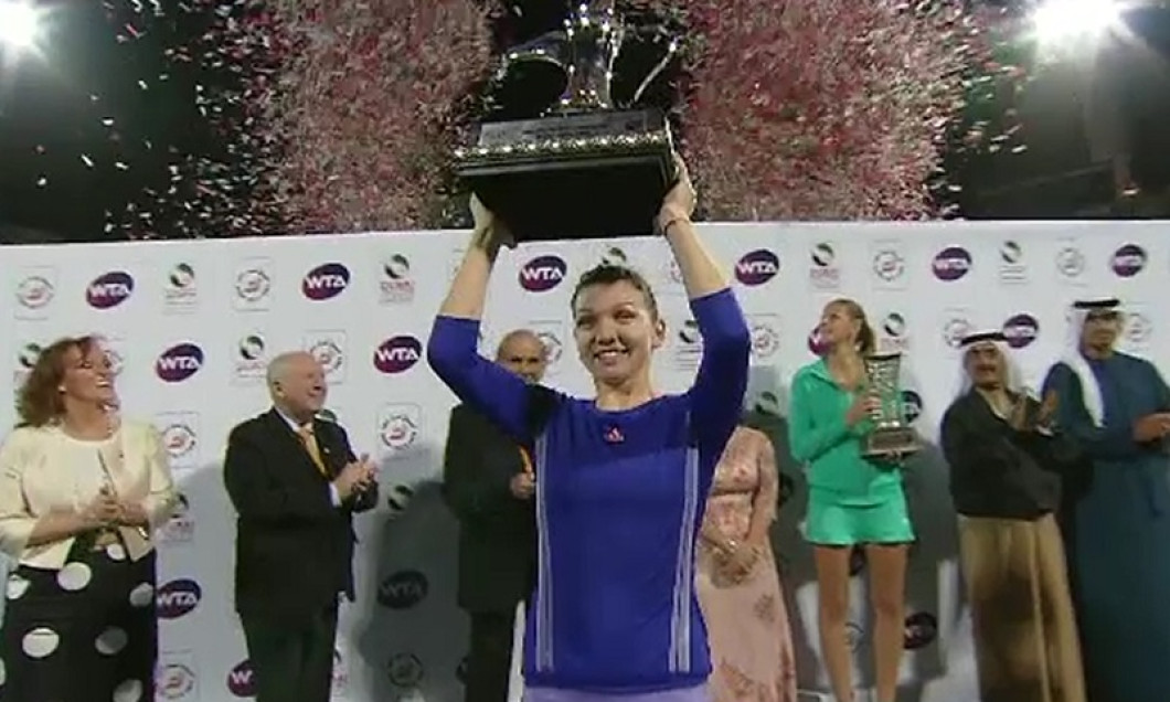 captura halep trofeu