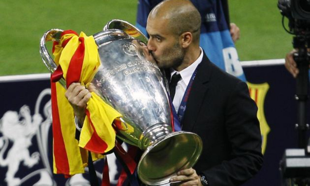 pep guardiola trofeu UCL