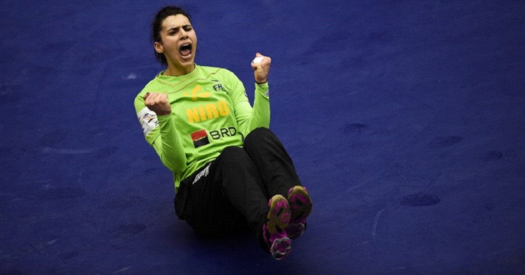 Denisa Dedu, exultă de bucurie după victoria naționalei de handbal cu Germania