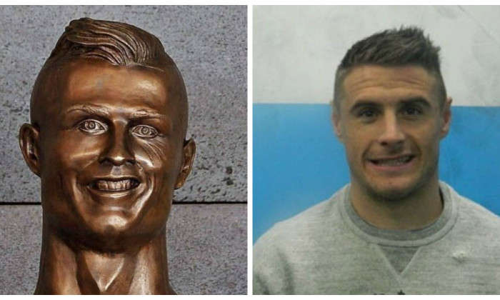 collage statuie ronaldo