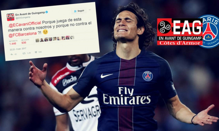 cavani tweet guingamp