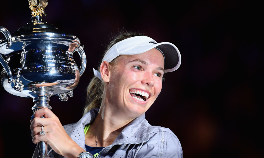 caroline wozniacki trofeu AO