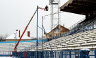 FOTBAL:MONTARE INSTALATIE NOCTURNA STADIONUL MUNICIPAL SIBIU (26.02.2018)