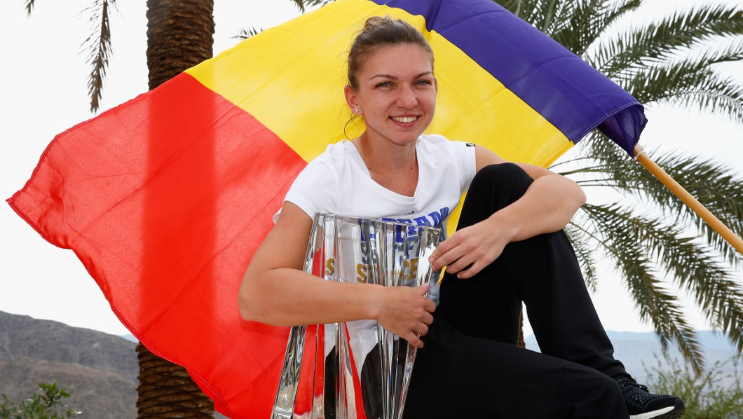 Simona Halep trofeu Indian Wells 2015