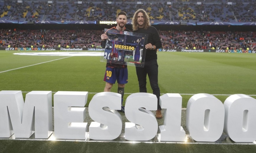 messi puyol 100 ucl