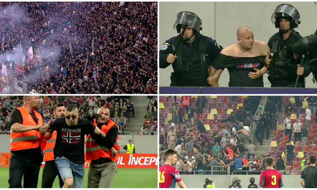 VIDEO  Incidente în tribune la CSM Slatina - Steaua. Jandarmii au