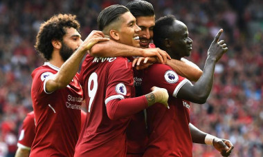Salah, Mane și Firmino, atacanții lui Liverpool
