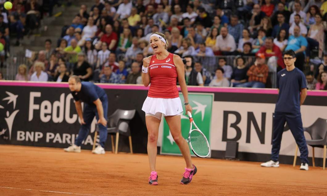 TENIS: IRINA CAMELIA BEGU VS TIMEA BACSINSZKY, FED CUP ROMANIA -