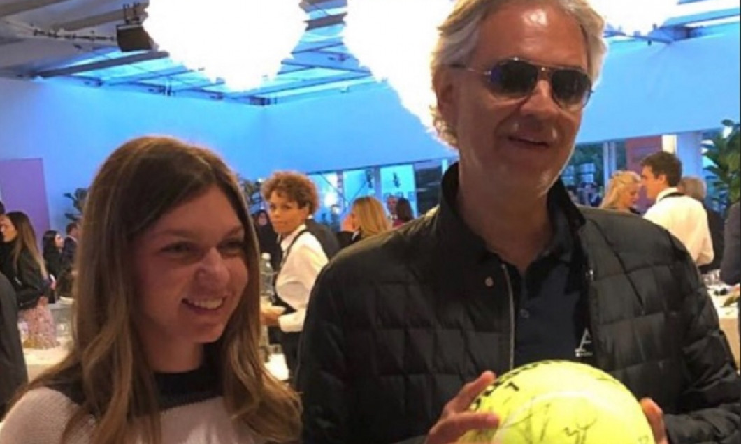 Simona Halep Andrea Bocelli