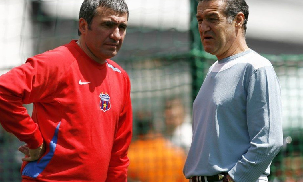 Hagi şi Becali la antrenamentul Stelei