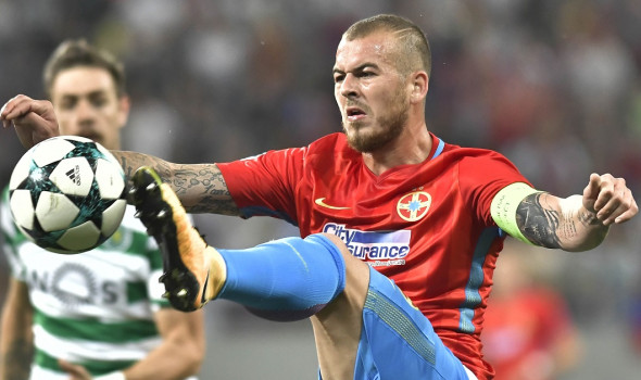 FOTBAL:FC STEAUA BUCURESTI-SPORTING LISABONA, PLAY OFF LIGA CAMP