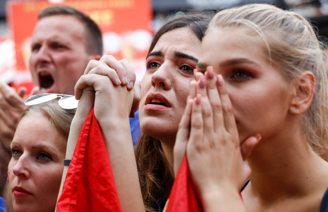 Fans Watch As Croatia Take On France In The Football World Cup Final