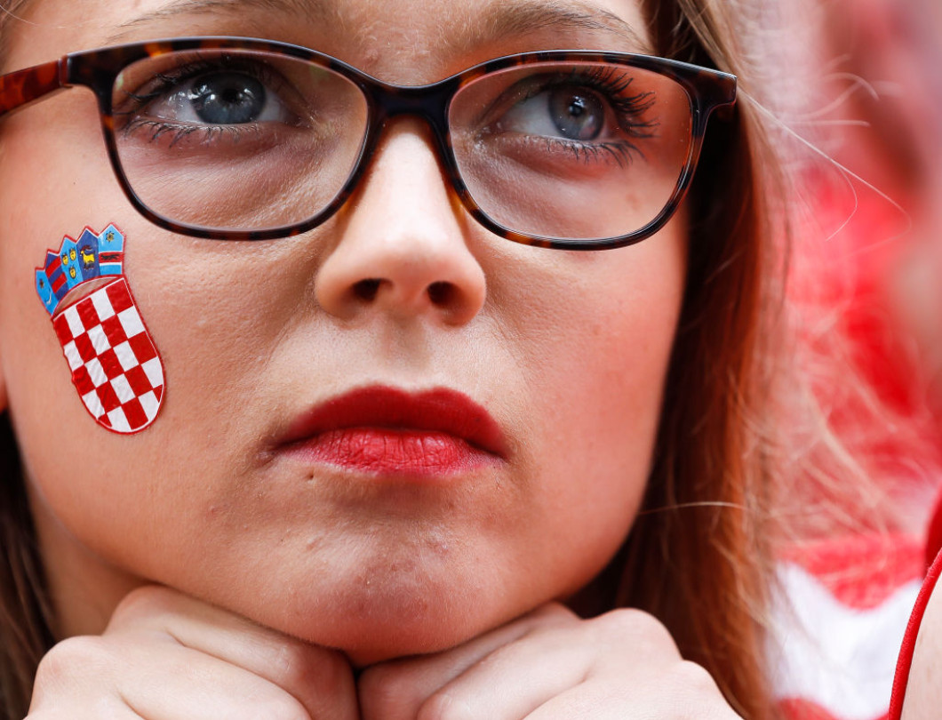 Fans Watch As Croatia Take On France In The Football World Cup Final