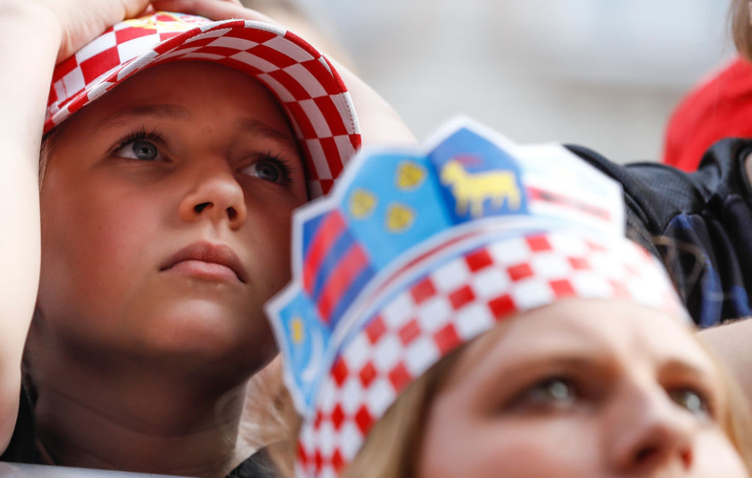 Fans Watch As Croatia Take On France In The Football World Cup Final