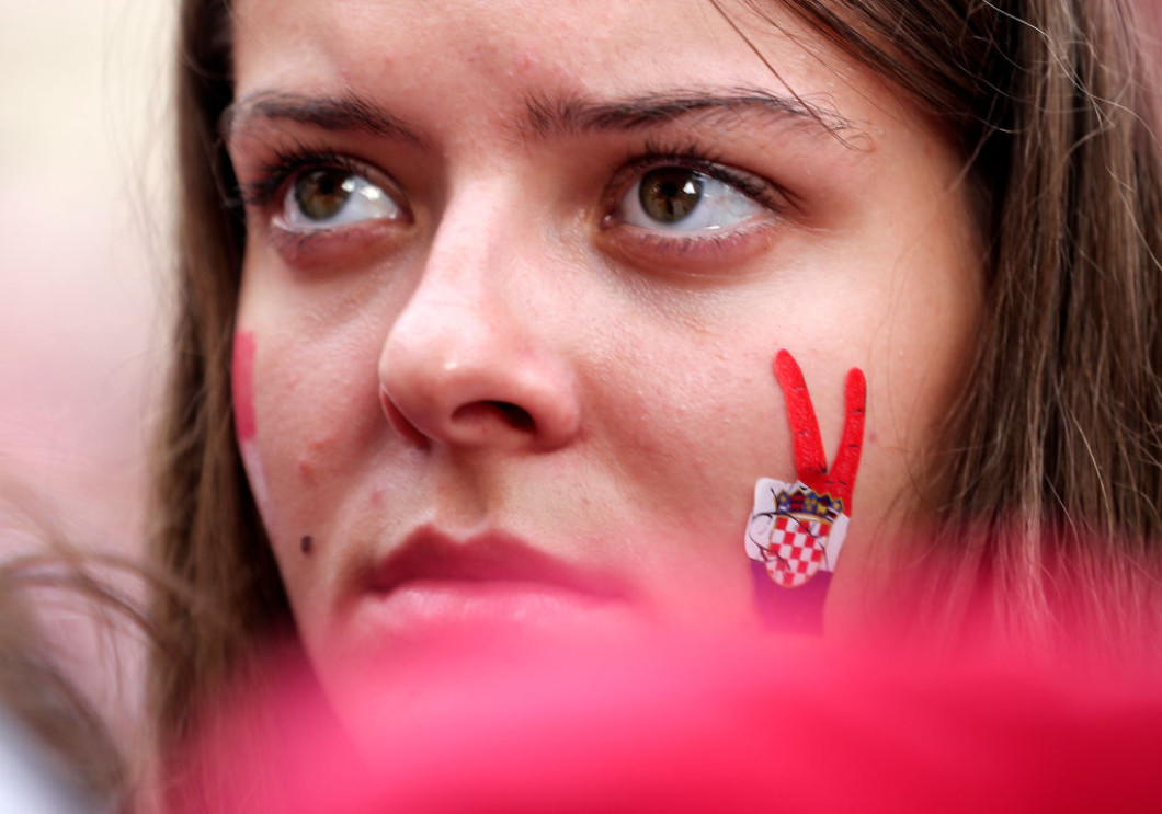 Fans Watch As Croatia Take On France In The Football World Cup Final