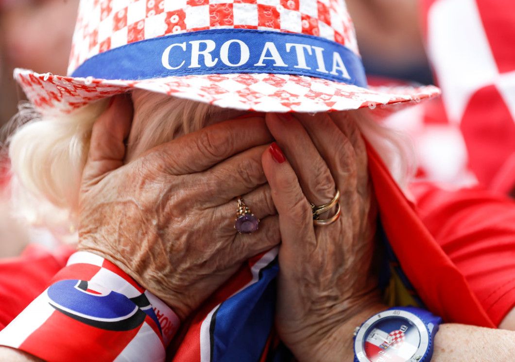 Fans Watch As Croatia Take On France In The Football World Cup Final
