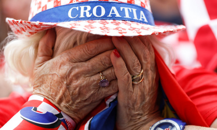 Fans Watch As Croatia Take On France In The Football World Cup Final