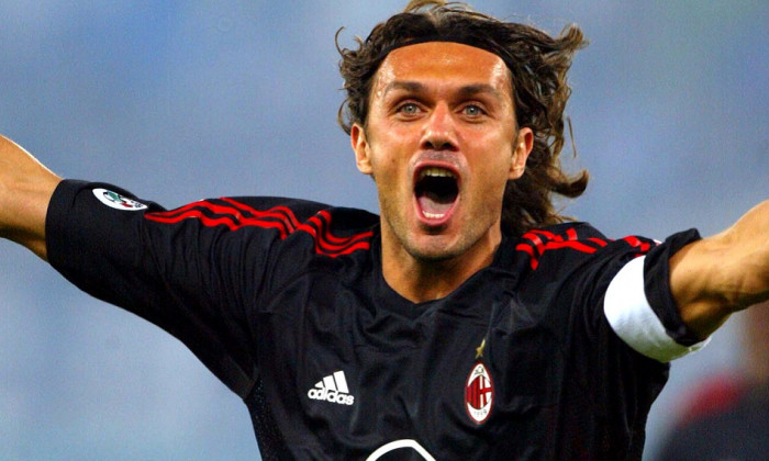 Paolo Maldini of AC Milan celebrates