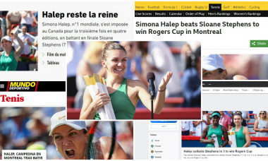 Simona Halep victorie Rogers Cup 2018 Montreal presa straina