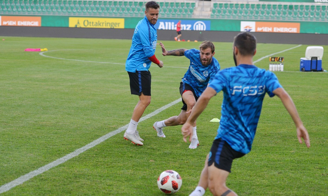 FOTBAL: ANTRENAMENT OFICIAL FCSB INAINTEA MECIULUI CU RAPID VIENA, LIGA EUROPA (22.08.2018)