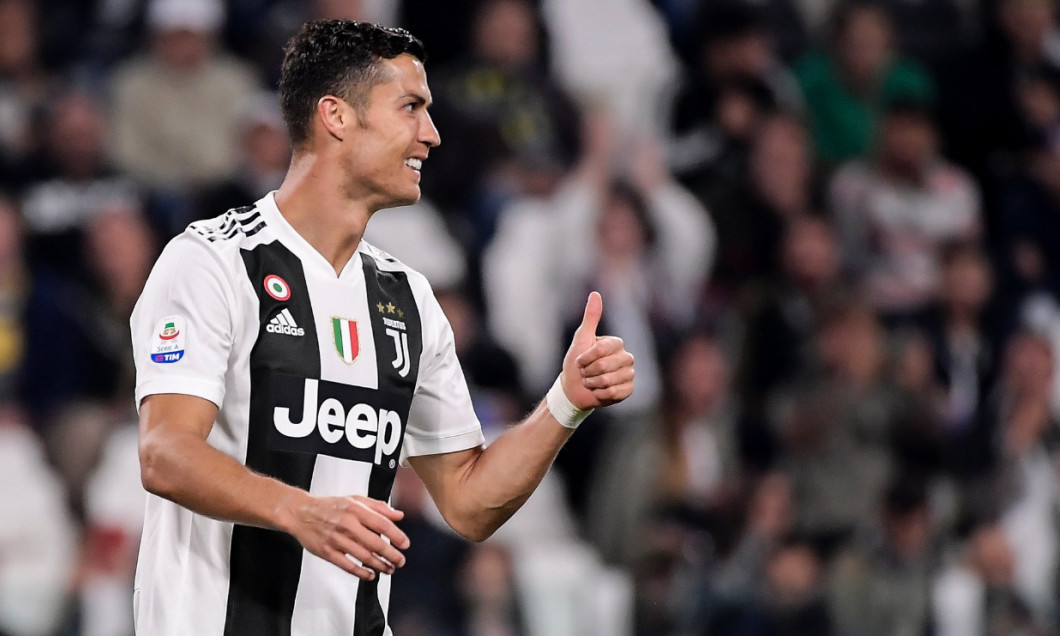 Cristiano Ronaldo în timpul unui meci câștigat de Juventus