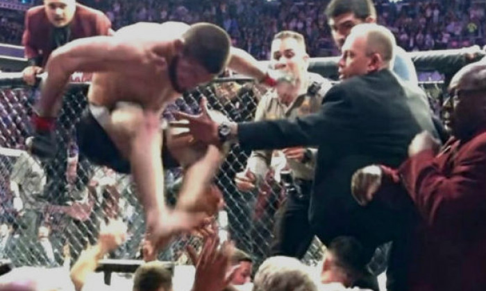 Khabib Nurmagomedov a sărit la bătaie după lupta cu McGregor