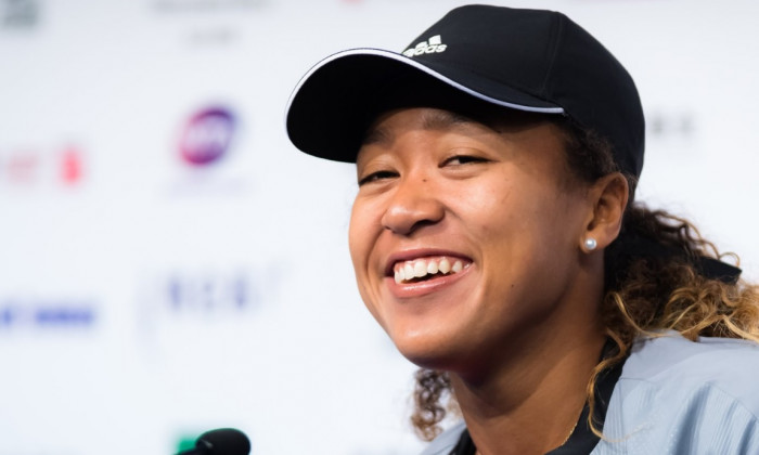 Naomi Osaka, în timpul unei conferințe de presă