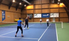 Halep tenis cu piciorul